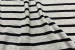 light grey black stripe bamboo cotton lycra